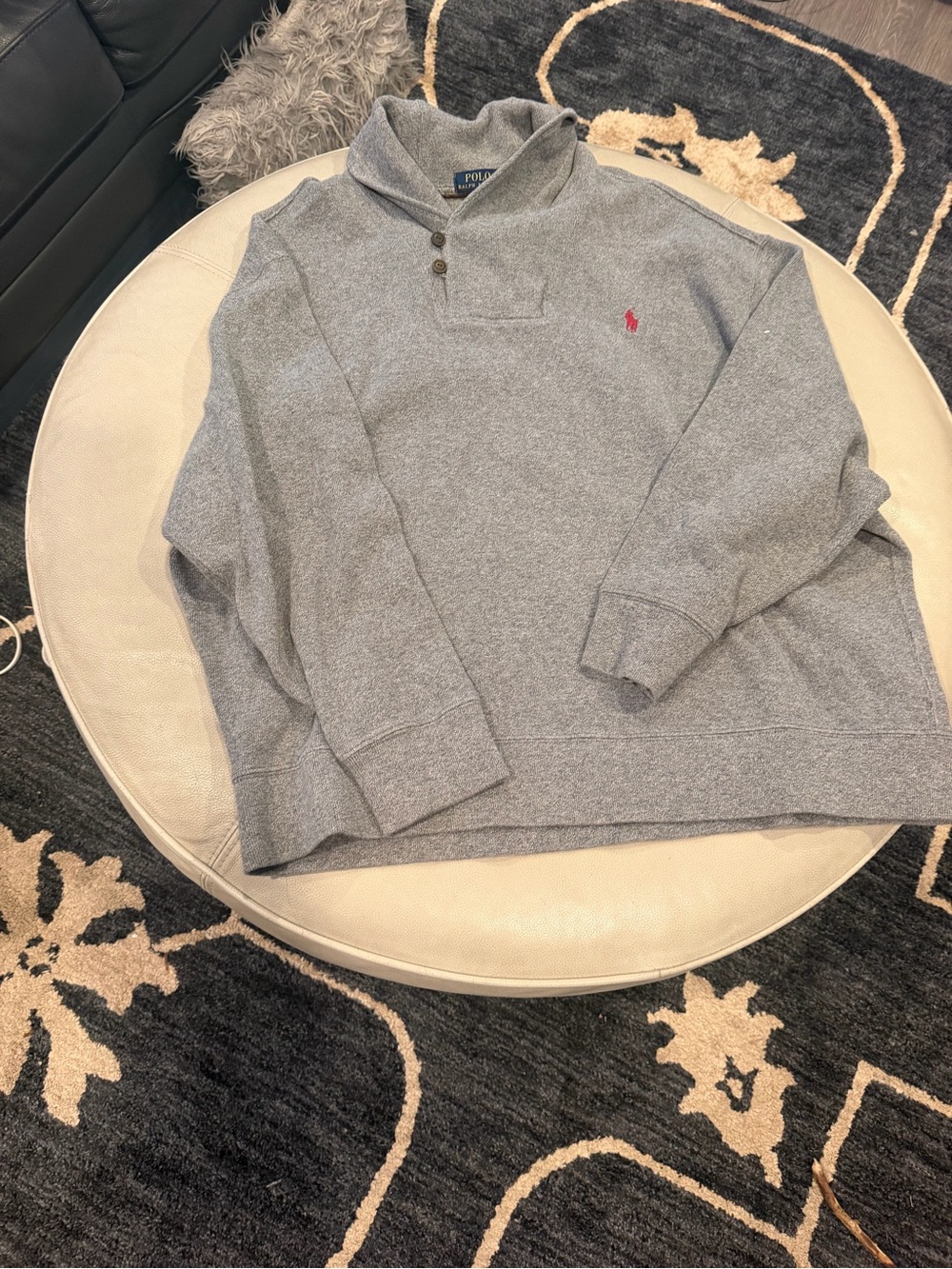 Make Any Offer! Polo  by Ralph Lauren Men’s Gray Shawl Collar Pullover Sweater